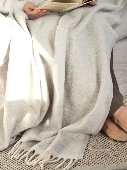 Dover Grey/Ivory Bouclé Throw