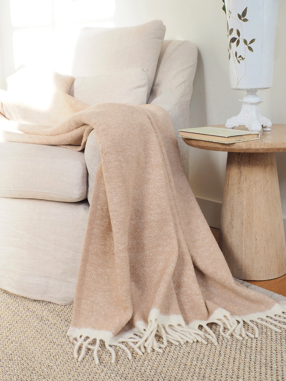 Dover Sand/Ivory Bouclé Throw