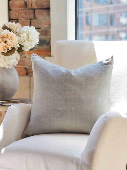 Lina Flint Grey Pillow | 24x24