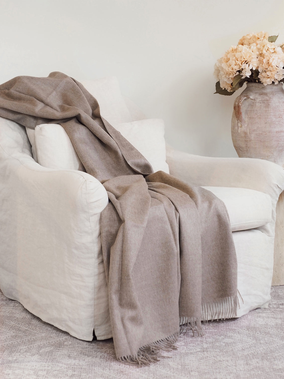 Paris Latte Melange Baby Alpaca Throw
